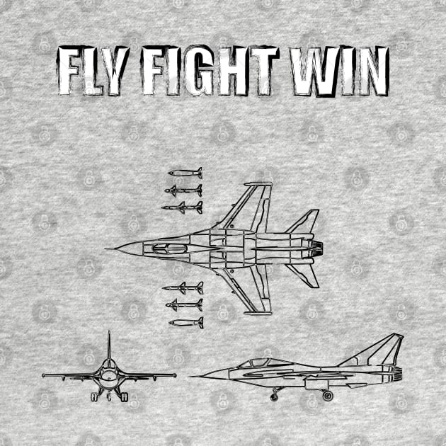 Fasbytes Pilot Fighter Jet 'Fly, Flight, Win' by FasBytes